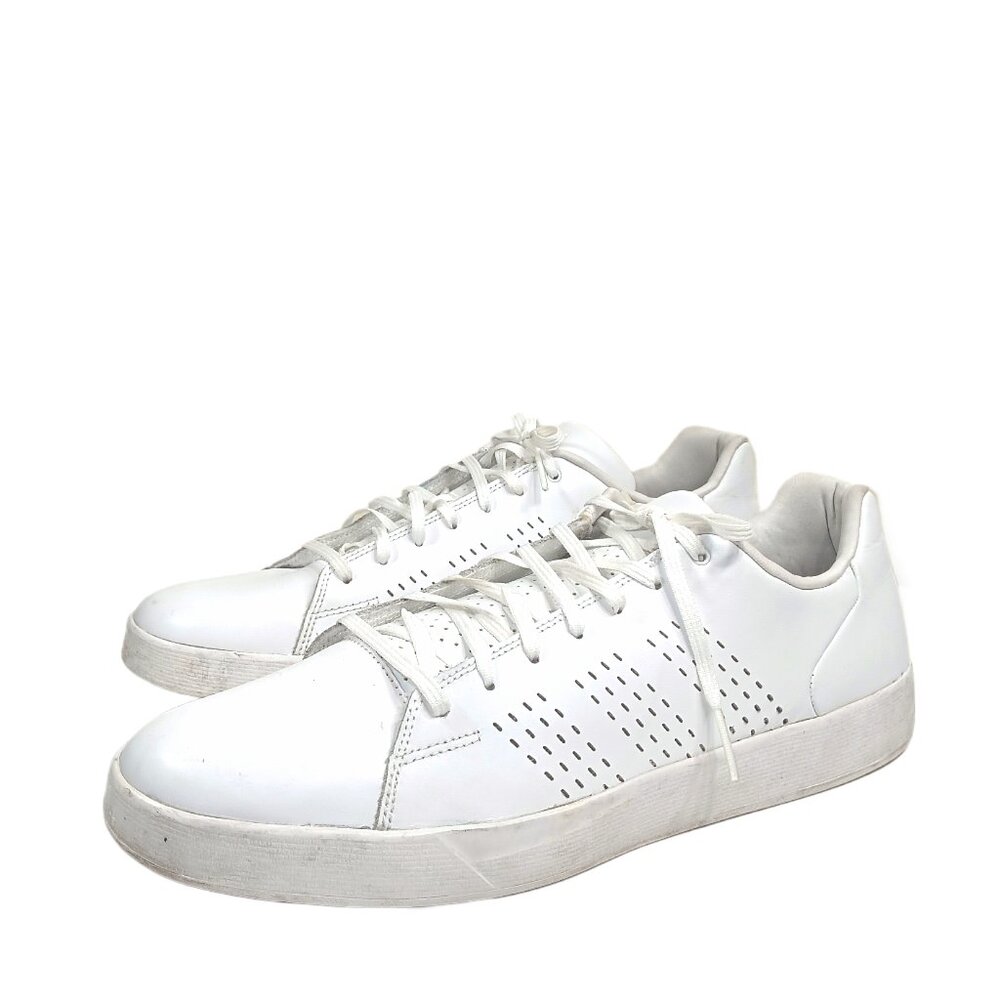 Adidas D Rose Lakeshore Sneakers Mens 15 White Faux Leather Basketball Low Top